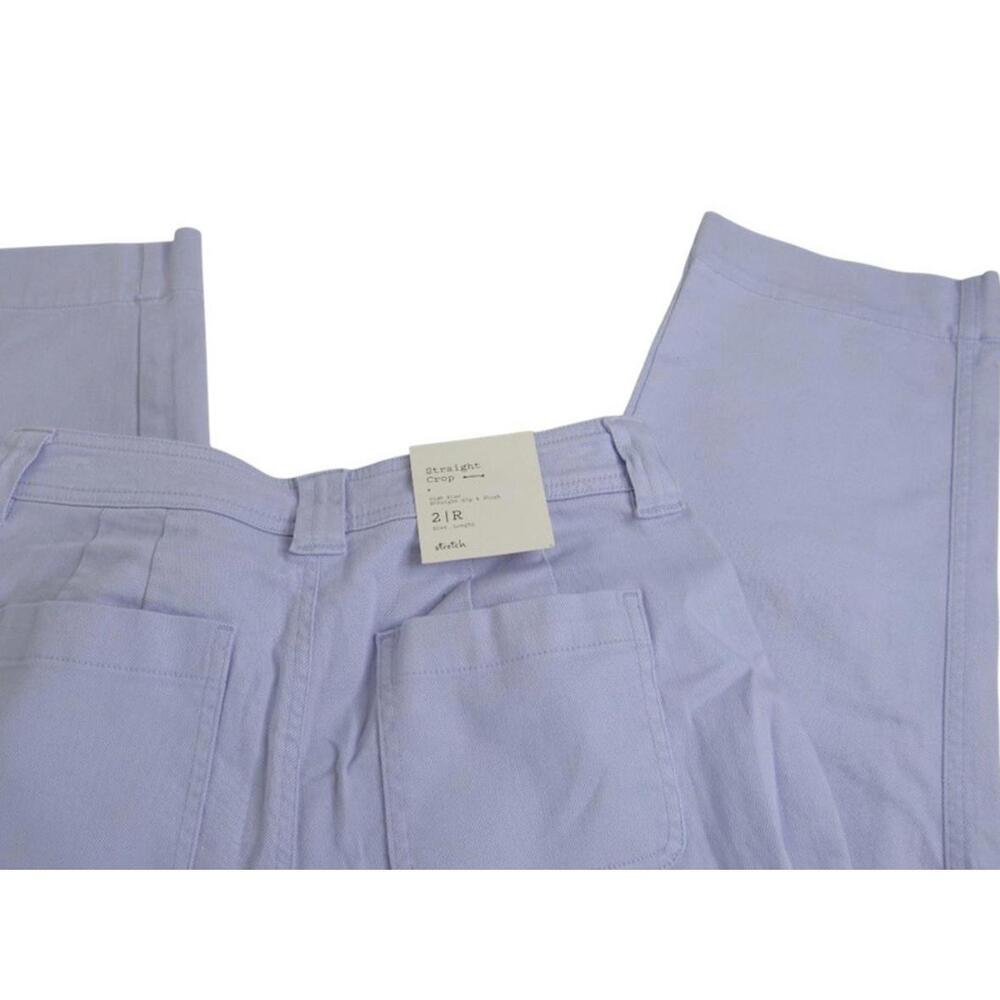 A New Day Womens Pants Purple High Rise Straight Crop Stretch  Size 2R NWT - Picture 6 of 7